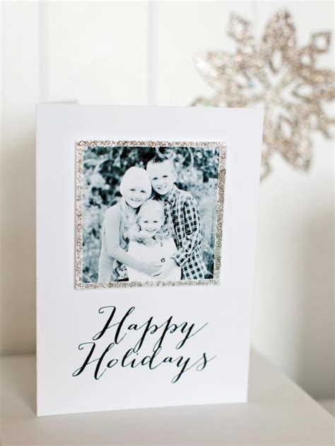 Personalized holiday cards will make your family smile. How to Make a Handmade Holiday Photo Card | HGTV