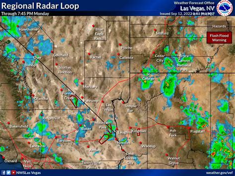 NWS Las Vegas On Twitter Regional Radar Update Isolated Showers