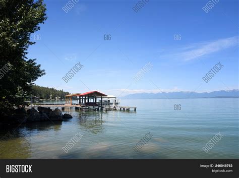 Docks On Flathead Lake Image And Photo Free Trial Bigstock