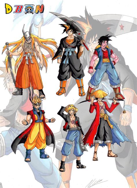 Luffy Goku Naruto Fusion Garotin Habeleza