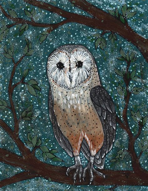 Night Owl Painting By Susan Digilio Fine Art America