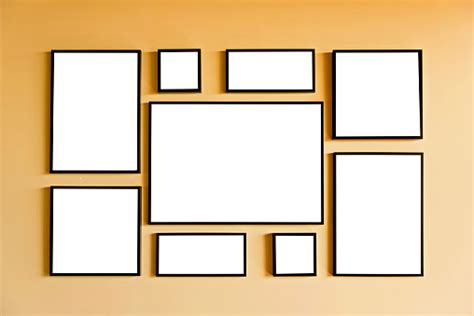 Blank Frames On The Wall Stock Photo Download Image Now Istock