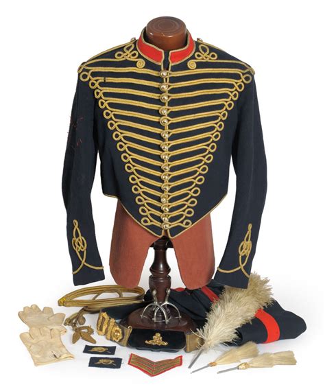 A Dress Uniform To The Royal Horse Artillery Comprising A Blue Tunic