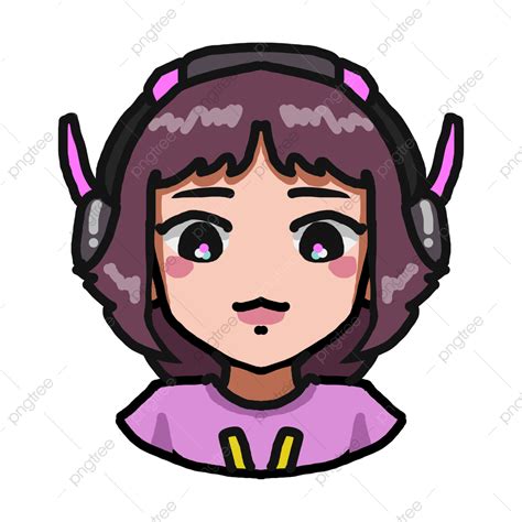 геймер девушка чиби Png девушка геймер Chibi каваи девушка Png