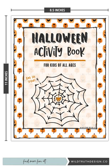 Halloween Activity Book Sheets 12 Page Pdf Printable All Ages