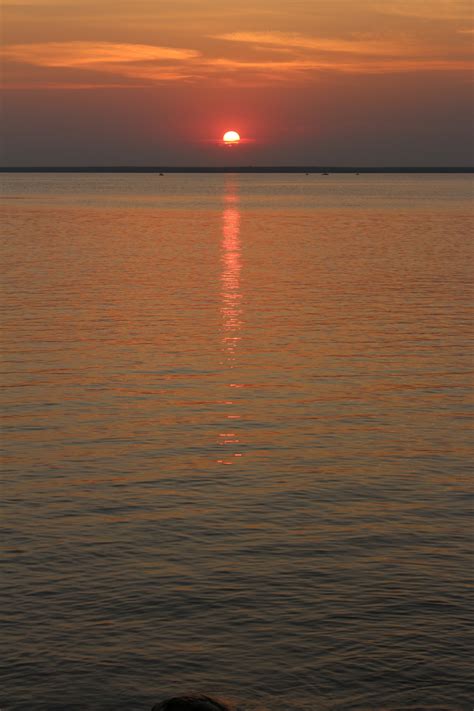 Orange Sunset Lake Free Stock Photo Public Domain Pictures