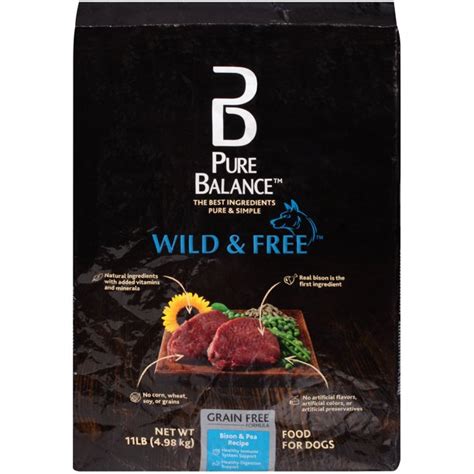 Pure Balance Wild And Free Bison And Pea Recipe Food For Dogs 11lbs