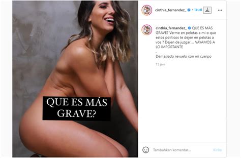 Cinthia Fernández Posteó Una Foto Desnuda Como Parte De Su Campaña Electoral Infobae