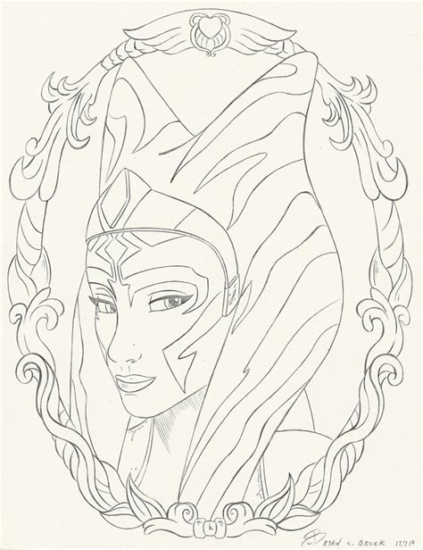 Ahsoka Tano Colouring Pages By Ryan Brock Team Ahsoka