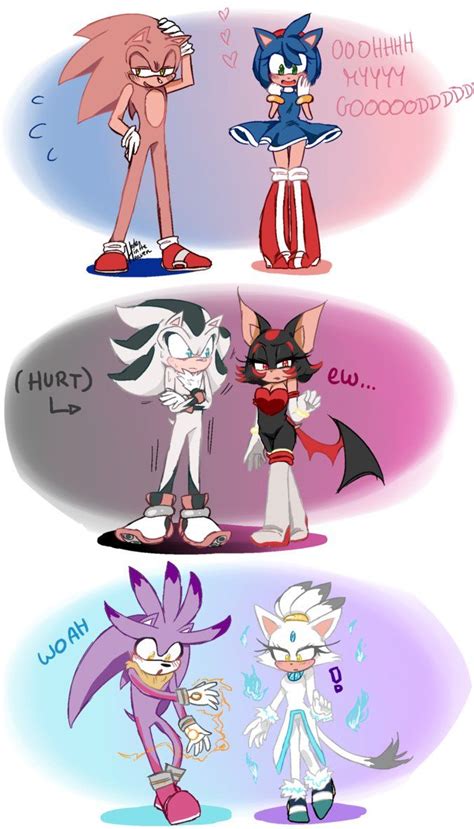 Colorswap Sonic Amy Shadow Rouge Silver And Blaze Sonic And Shadow Sonic Fan Characters