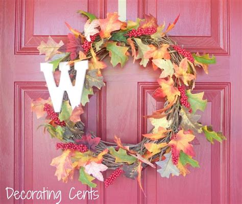 Decorating Cents Fall Wreath Fall Wreath Fall Monogram Wreath Wreaths