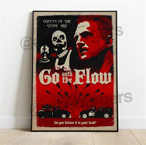 Go With The Flow Queens Of The Stone Age Rock Indie Etsy Uk