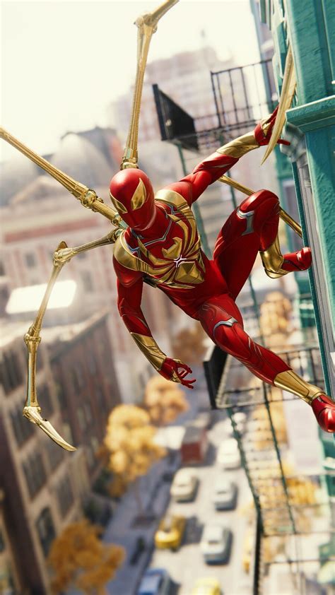 Iron Spider Suit Peter Parker Ingame Photography Spiderman Ps4