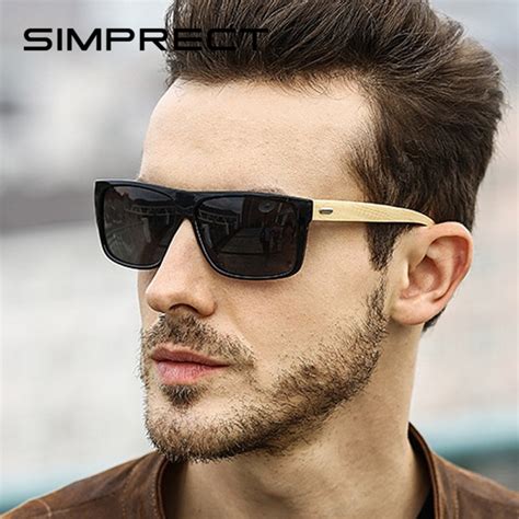Wood Retro Square Sunglasses Driver Sunglasses Simprect