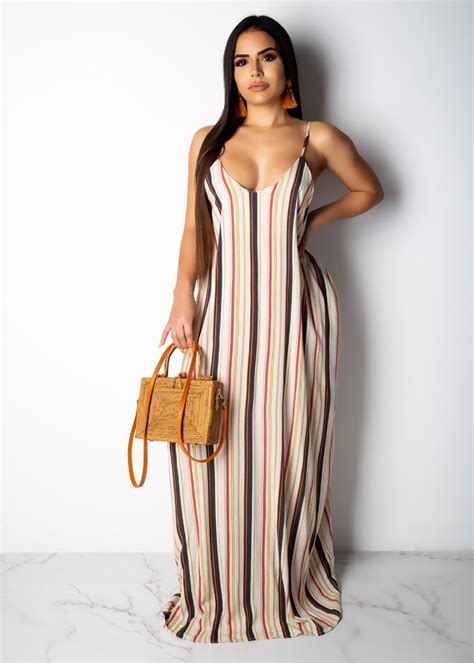 Cute Sleeveless Maxi Dress Spaghetti Strap Summer Wear For Women