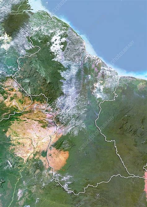 Guyana Satellite Image Stock Image C0125305 Science Photo Library