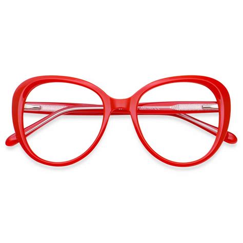 W2013 Round Red Eyeglasses Frames Leoptique