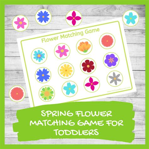 Printable Spring Flower Matching Game For Toddlers Nu