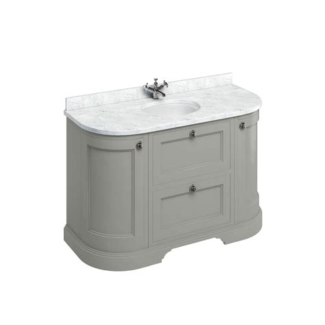 Burlington Fc4o 1340mm Curved Vanity Unit Drawers And Doors