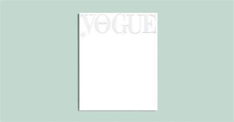 Why This Vogue Italia Cover Was Left Blank Intentionally