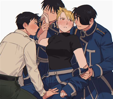 Riza Hawkeye And Roy Mustang Fullmetal Alchemist And 1 More Drawn By