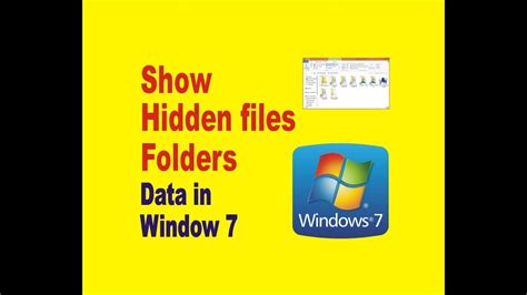 How To View Hidden Files And Folders In Windows 7 Youtube