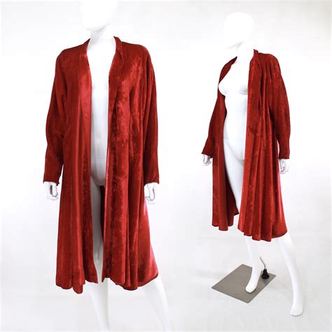1950s Red Velvet Swing Coat 1950s Red Velvet Coat 1950s Velvet