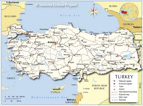 Turcja Kraj Mapa Turcja Kraj Azja Zachodnia Azja