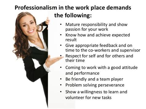 Professionalism In The Work Place