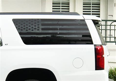 Usa American Flag Decal Set For Chevy Suburban Windows Gmc Yukon Xl