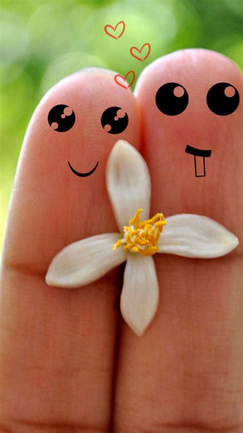 Cute Love Cartoon Couple Fingers Iphone 6 Plus