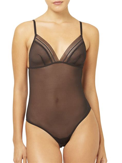 French Connection French Connection Sheer Mesh Bodysuit Walmart Com