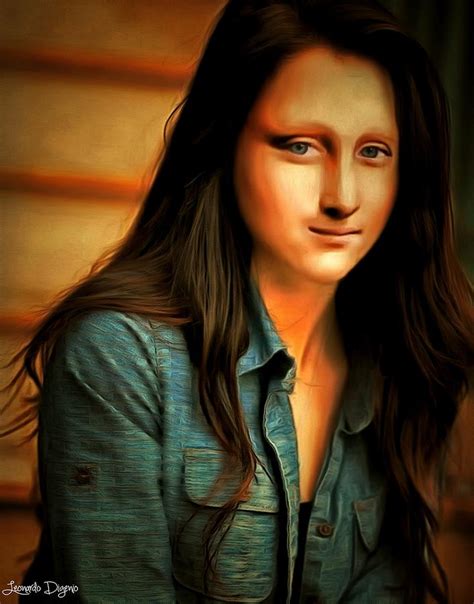 Modern Mona Lisa Rembrandt Style Da Digital Art By Leonardo Digenio