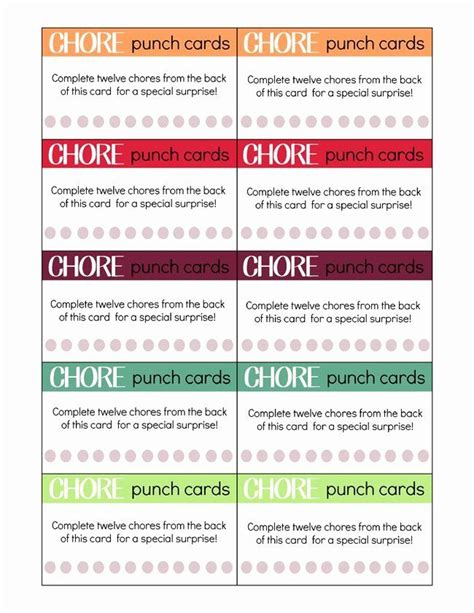 Behavior Punch Card Template Beautiful 929 Best Images About Homeschool