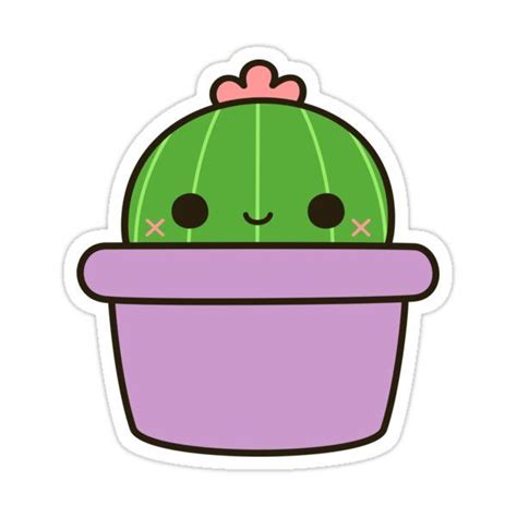 Cactus Stickers Kawaii Stickers Laptop Stickers Cute Stickers Happy