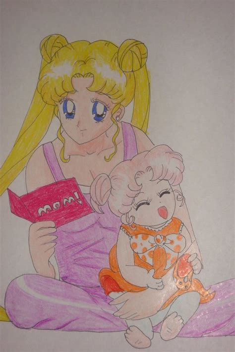 Serena And Baby Rini By Silvermoonmagic Sailor Moon Fan Art Sailor