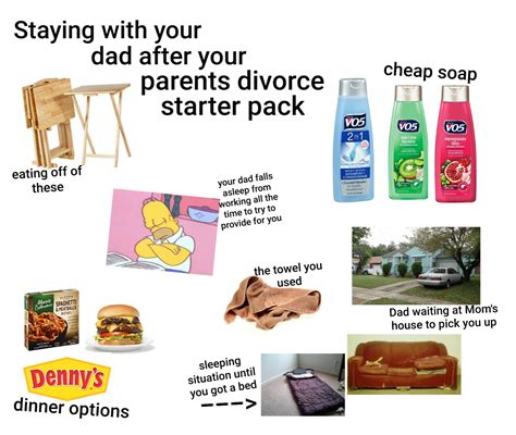 Staying With Your Dad After Your Parents Divorce Starterpack