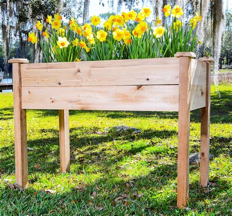 It's made from fir wood, with a handsome grain stained in a deep, rich brown. Pure Cypress Raised Garden Bed - Rustic Elevated Vegetable ...