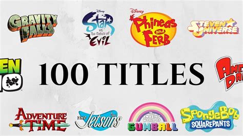100 Cartoon Titles In 6 Minutes Youtube