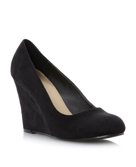 Linea Adlington High Heel Wedge Court Shoes In Black Lyst