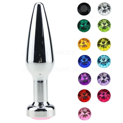 New Metal Anal Butt Plug Crystal Jewel Anal Plug Fetish Stainless Steel Booty Sex Toys For Women