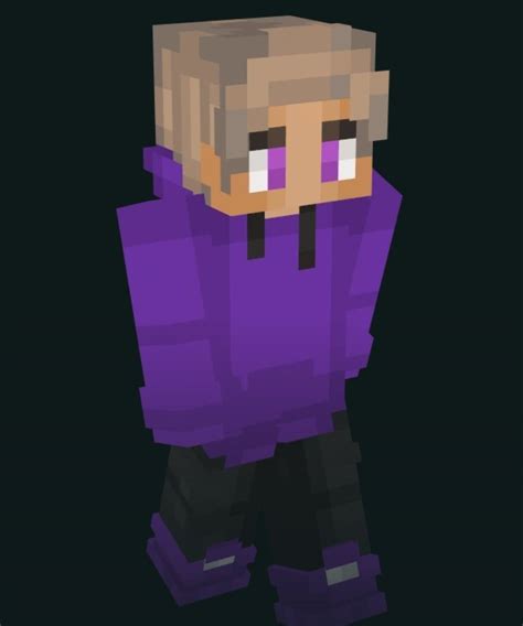 Purple Skin Minecraft Boy