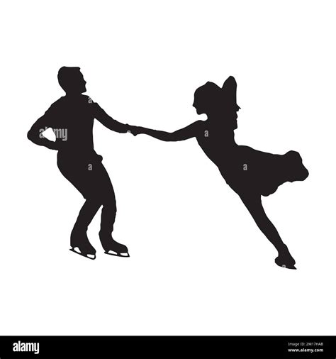 Ice Skating Art Silhouette Stock Vector Image And Art Alamy