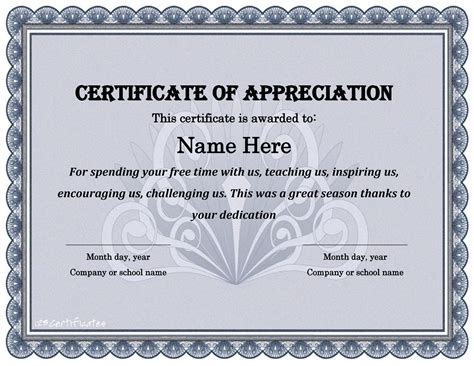 Explore Our Example Of Years Of Service Recognition Certificate Template Certificate Of