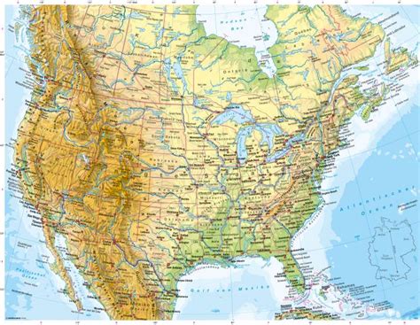 Diercke Weltatlas Kartenansicht Usa Kanada Physische Karte 978