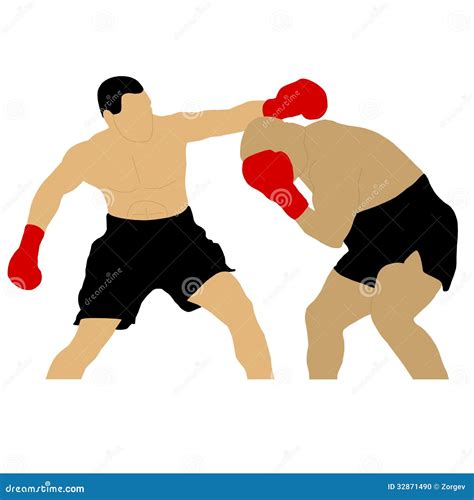 Two Boxers Fighting Stock Illustration Illustration Of Protection