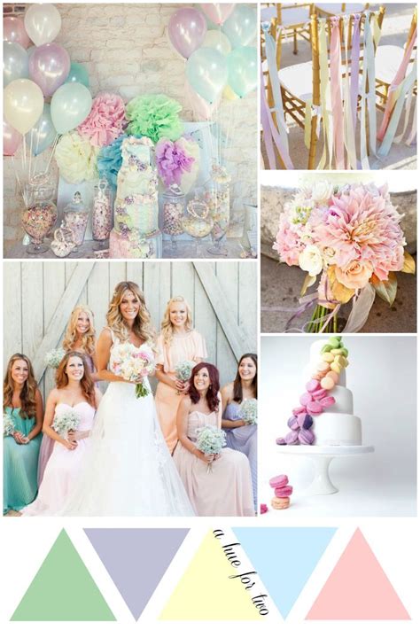 Pastel Rainbow Wedding Colour Scheme Pastel Rainbow