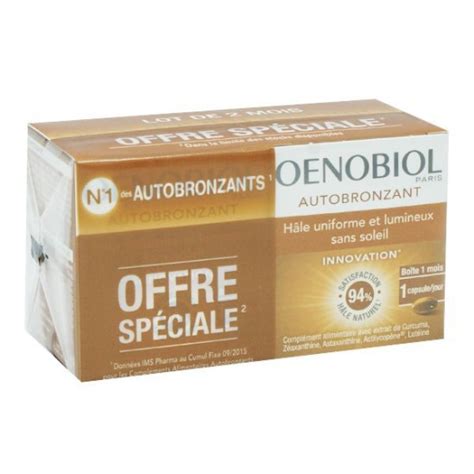Oenobiol Autobronzant 2 Boites De 30 Capsules 3ppharma