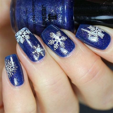 36 Deep Blue Nail Art Design For Winter Season Nail Designs Winter