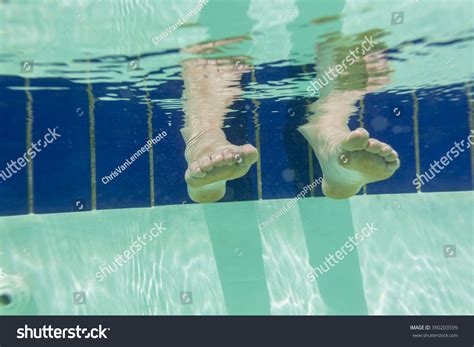 Feet Underwater Pool Womans Feet On Stock Photo Shutterstock